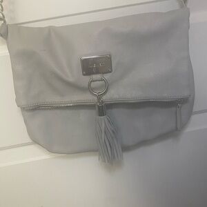 👛👛CLEARANCE SALE 👛👛 Nine West Gray Crossbody Bag with Flap and Tassel